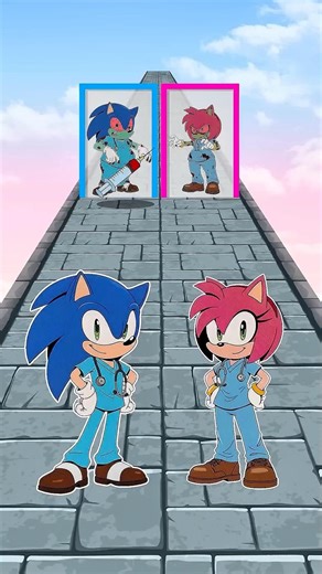 Perfect Doctor Zombie Run: Sonic vs. Amy Rose Day 96 Challenge! #SonicTheHedgehog #Sonic #Shorts