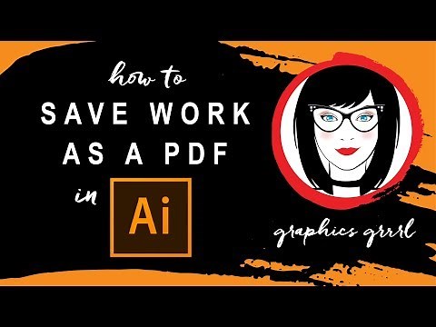 How to export artwork as a PDF from Illustrator!