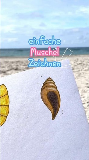 Minizeichnung | einfach Malen ✨🐚 Muschel in 5 Minuten #minipainting