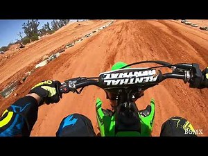 KX85 on a motocross track