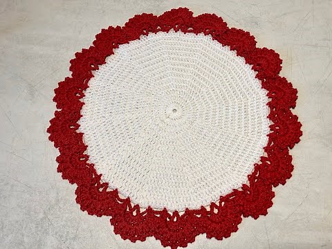 Crocheted placemat @AlextitiaTutoCrochet
