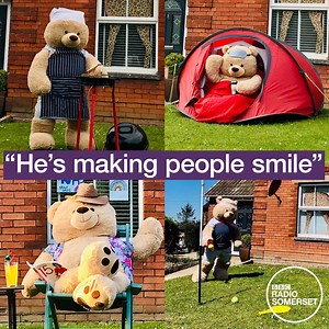 Biscuit the bear is keeping his neighours entertained 🧸🎣🍹🏕️🎾 | BBC Somerset