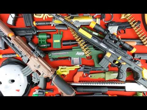 Insane Toy Gun Arsenal! 🔥SCAR-L MK16, AWM Green Sniper, Gold Desert Eagle, MP5K, Colt Eagle, Shotgun