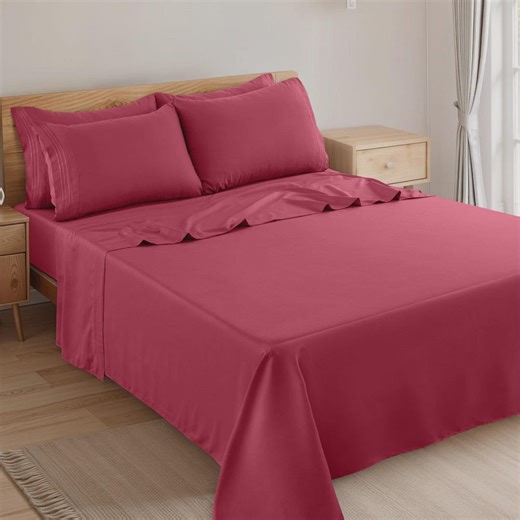 Ultra Soft Microfiber Bed Sheet Set - Deep Pocket, Wrinkle-resistant - Etsy