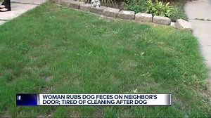 A Detroit woman came home on Saturday to dog feces rubbed all over her door. She looked back at her security tape and found out it was her neighbor, who is not denying it. FULL STORY: https://bit.ly/2xx4YLF | WXYZ-TV Channel 7