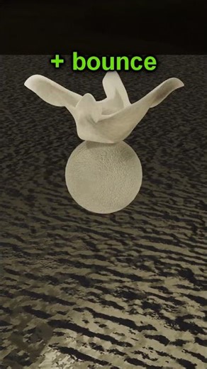 Fabric on Concrete Ball 3D Simulation #blender3d #animation #simulation #3d