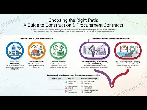 Types of Contracts in Tender and Contract | Lump Sum, Item Rate, EPC, BOT