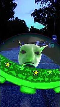 Green Alien Cat Sings California Gurls