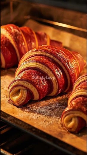 ASMR Making Red Velvet Croissant #croissant #asmr #asmrsounds #ytshorts #berandayoutube #shorts