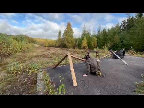 Precision rifle drills: several barricades with increased movement and target hits 300m