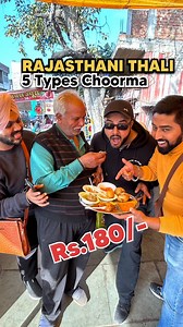 427K views · 257 reactions | Rajasthani Street Food Thali - Rs.180/- only with 5 Tupes of Choorma 掠 | oyefoodiesingh | Facebook