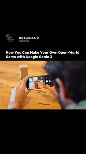 royleraa on Instagram: "Now you can make your own open-world game with Google Genie 3 🤯 Google DeepMind’s Genie 3 is a next-generation AI world model that can create a fully interactive 3D open-world using just a text prompt. No game engine. No coding. No assets. You simply describe the world you want, like “An open city with cars, a day-night cycle, and a character that can move freely” and the AI generates the environment in real time. What makes Genie 3 powerful is that the world is not just