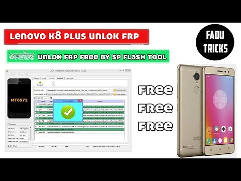 Lenovo K8 {XT1902-2} Plus Frp Sp Flash Tool /How To Remuve Frp Lenovo K8 Plus With Sp Flash Tool