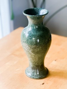 Vintage Green Marble Vase: Post-modern Italian Decor - Etsy