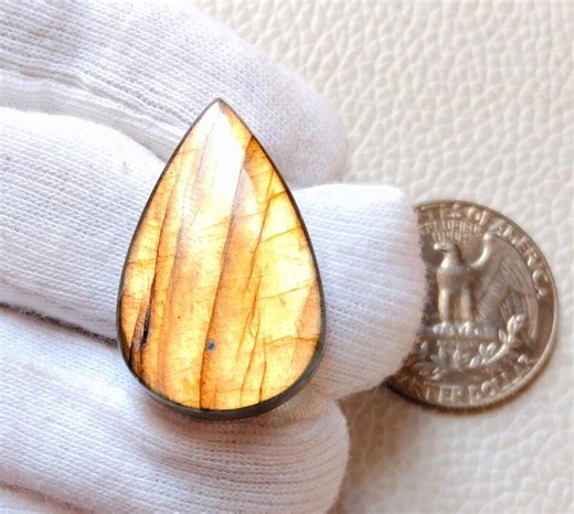 Yellow Fire Labradorite Teardrop Cabochon Loose Gemstone Natural Labradorite Yellow Flash Gemstone for Jewelry Making - Etsy