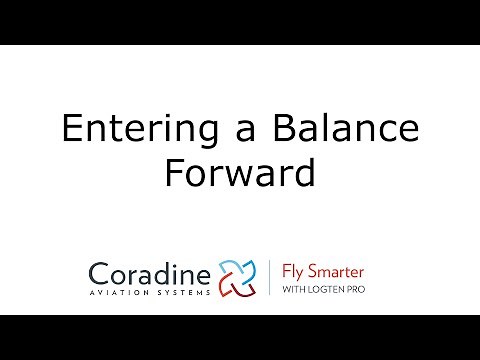 Pilot Logbook Balance Forward [One Easy Step to Going Electronic]