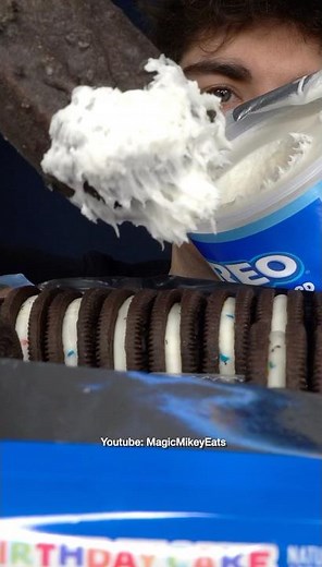 Oreo Ice Cream Cake? #oreo #dessert #asmr