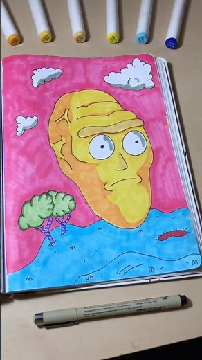 💀 Cromulus Floating Head | Rick and Morty ✍️