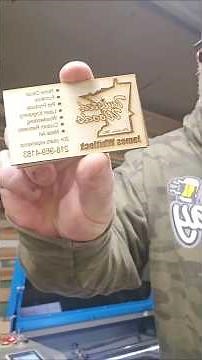 Making wood laser engraved business cards