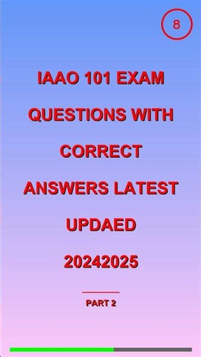 IAAO 101 Exam Questions With Correct Answers Lates