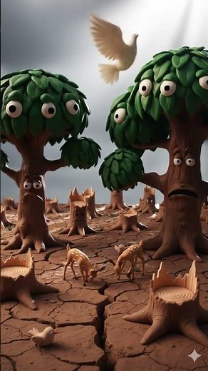 Deforestation = Disaster! See What Happens! #SaveForest #StopDeforestation #ClayAnimation