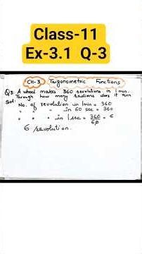 (Q.3) Ex-3.1 Chapter:3 Trigonometric Functions #ncert #maths #shorts #class11