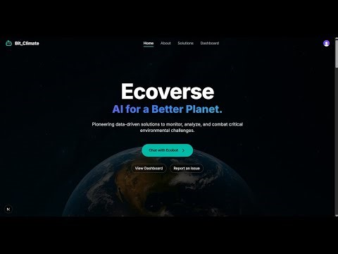 PCCOE - EcoVerse – One Website to Save Our Planet | AI that Cares for Air, Water & Land 💚