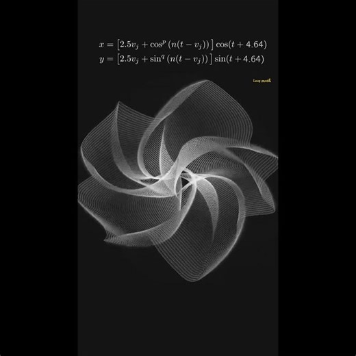 These Flowers Are Made of Math 🤯#MathIsBeautiful #MathCurves #VisualMath