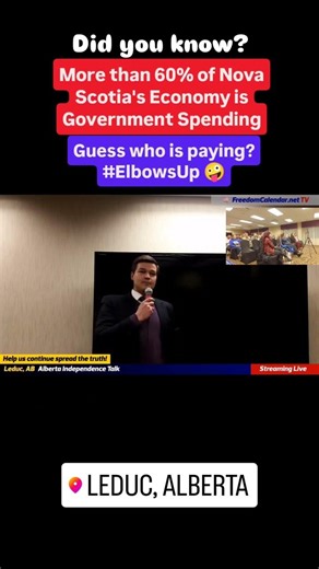 Nova Scotia's economy is more than 60% govt spending. #albertaindependence #canada