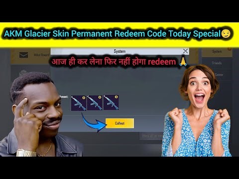 Pubg Lite AKM Glacier Skin Permanent Redeem Code Today 😍 | AKM Glacier Permanent Redeem Code 😱