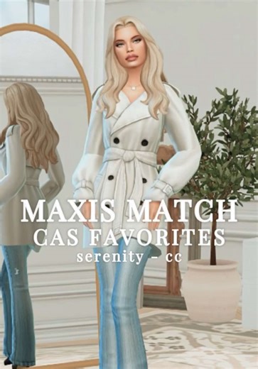 Ultimate Maxis Match CAS CC by Serenity for Sims 4