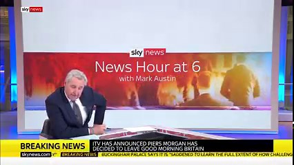 BREAKING: ITV has announced Piers Morgan has decided to leave Good Morning Britain. It follows controversial comments he made about the Duke and Duchess of Sussex's interview with Oprah. More on this: https://trib.al/evaXx1S | Sky News