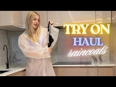 [4K] Transparent Raincoat Try-On | Soft, Light & Gentle Vibes
