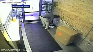 61K views | Surveillance video from a Chicago condo shows an Uber Eats delivery man stealing 4 packages from a lobby. | NBC 24 WNWO | Facebook