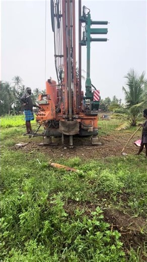 Beginning of digging bore well