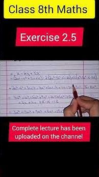 Class 8th Maths Exercise 2.5 Question 3 Complete #maths #viralvideo #ytshorts