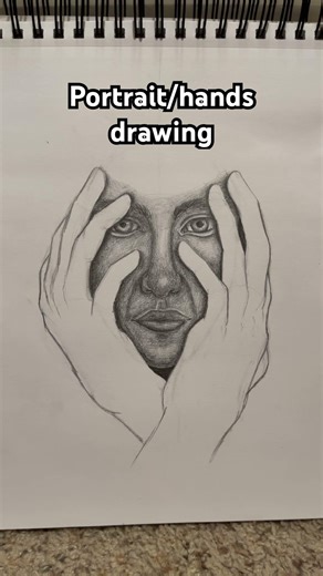 Portrait/hands drawing