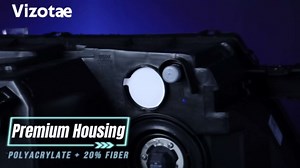 Headlights Assembly for 2009-2020 Dodge Journey [4-Door Sport Utility] Halogen Headlamp Replacement, High/Low Beam with Bulbs, Passenger and Driver Side