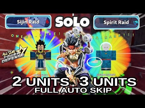 2 Units Solo Sijin Raid | 3 Units Solo Spirit Raid w/ 6Star Hantengu | Roblox All Star Tower Defense