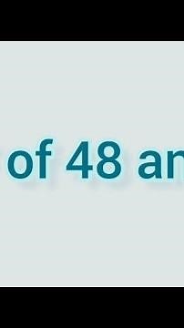 HCF of 48 and 54 | Learnmaths