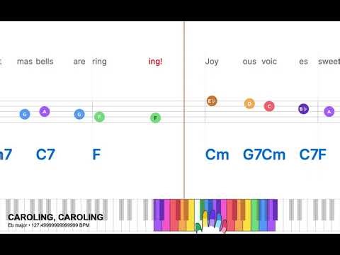 CAROLING, CAROLING - Best Christmas Piano | Easy Piano with lyrics and Chords