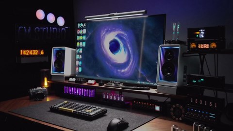 Elekstube IPS Nixie Tube Digital Clock Electronic Calendar 6 Bit LCD Time Photo Display Creative Retro Desk Decoration Gift, Best Boyfriend Gift (EleksTube IPS PRO)