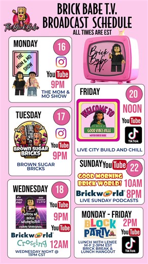 Join The Brick Babe for Weekly Building Fun!