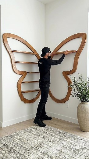 DIY Magical Butterfly Moss Shelf