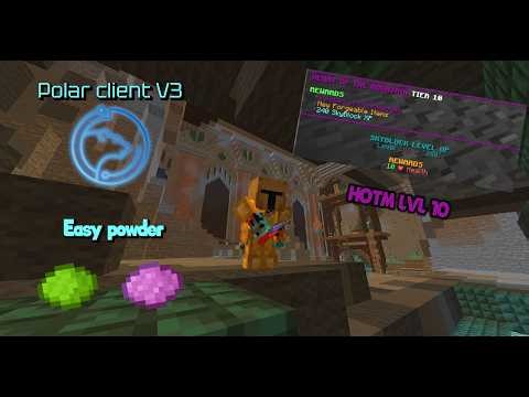 [ FREE POLAR CLIENT v3 ] EASY MINING | 1.21+ Fabric | Hypixel Skyblock Script Showcase