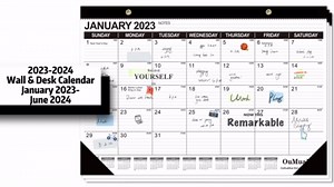 Amazon.com: Desk Calendar 2023-2024: 17 x 11-1/2 Inches Monthly Pages Runs from January 2023 through June 2024 - 18 Monthly Desktop Calendar for Home School Office Planning and Organizing