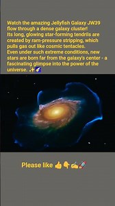 Jellyfish Galaxy JW39 — Stars Forming in Cosmic Tentacles! 🌌🪼