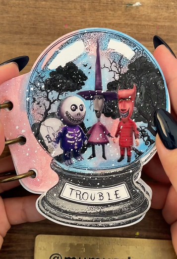 Nightmare Before Christmas Scrapbook: Crystal Ball Journal DIY