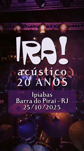 IRA! | 💥 Show da Turnê “IRA! Acústico 20 Anos” no @festivalrocknaestrada em Ipiabas/Barra do Piraí-RJ foi sucesso absoluto no sábado (25/10)! Essa... | Instagram