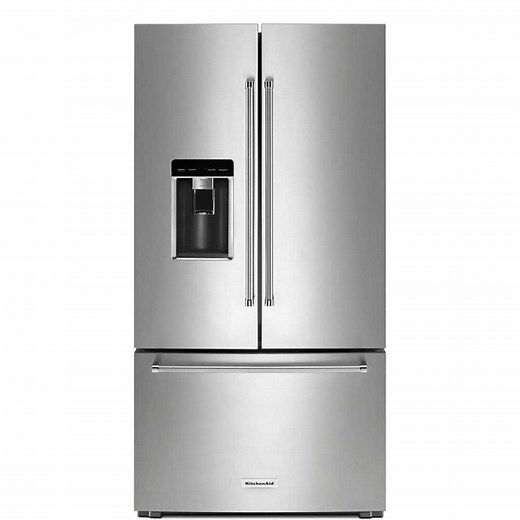 Reviews for KitchenAid 23.8 cu. ft. French Door Refrigerator in PrintShield Stainless Steel, Counter Depth | Pg 1 - The Home Depot
